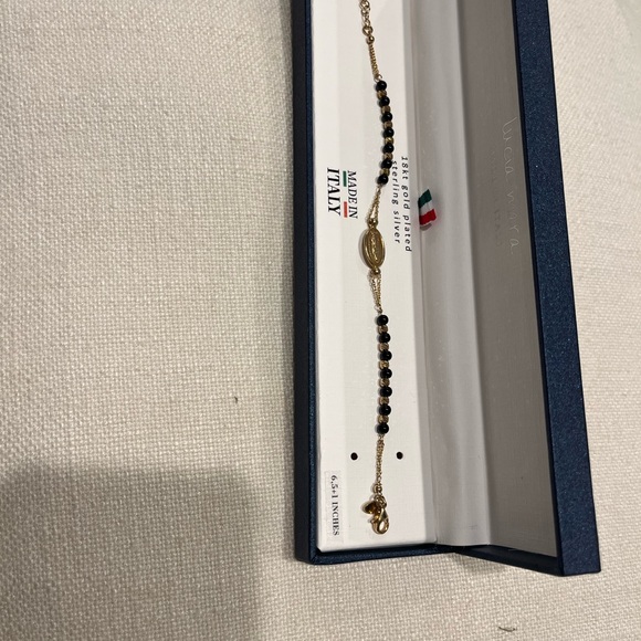 Lucia Maria Virgin Mary rosary bracelet. Silver 925. 18 K gold plated. Authentic - Picture 2 of 6